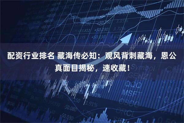 配资行业排名 藏海传必知：观风背刺藏海，恩公真面目揭秘，速收藏！