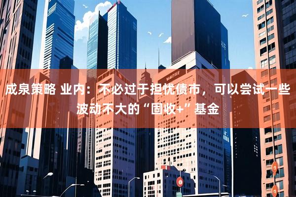 成泉策略 业内：不必过于担忧债市，可以尝试一些波动不大的“固收+”基金
