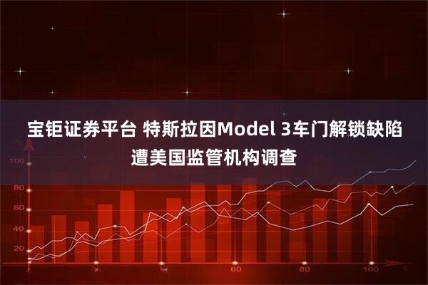 宝钜证券平台 特斯拉因Model 3车门解锁缺陷遭美国监管机构调查